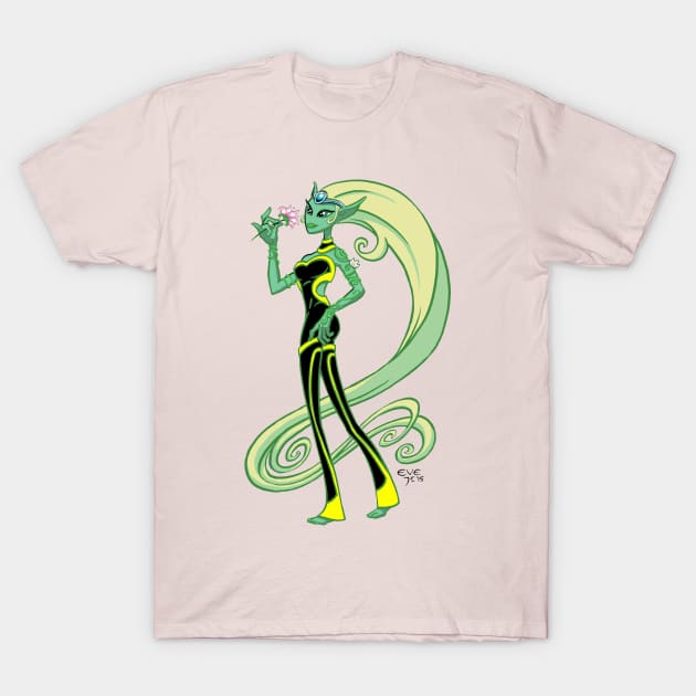 Eve Galactic Flower Maiden T-Shirt by John Kelly